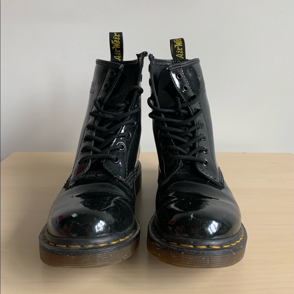 Dr. Martens 1460 Patent Leather Lace Up Boots